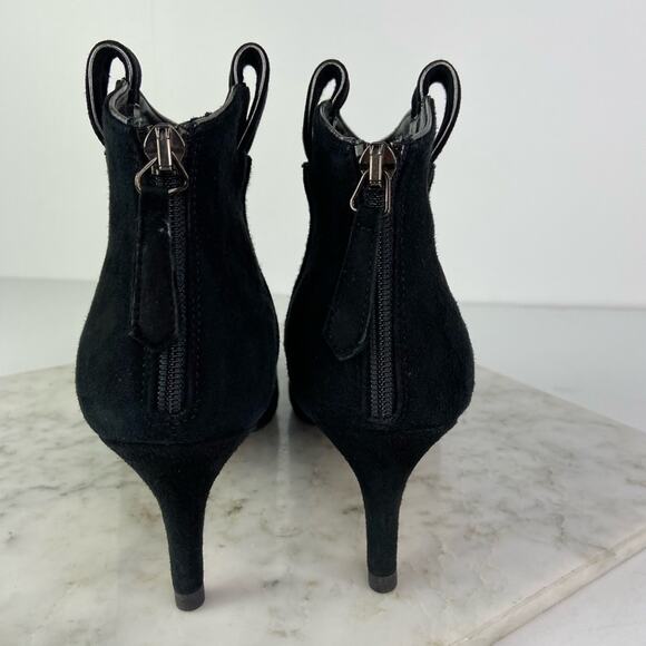 Veronica Beard Lexi Ankle Boots Western Heeled Bootie Black Suede  EU 36 $450 - Picture 6 of 10